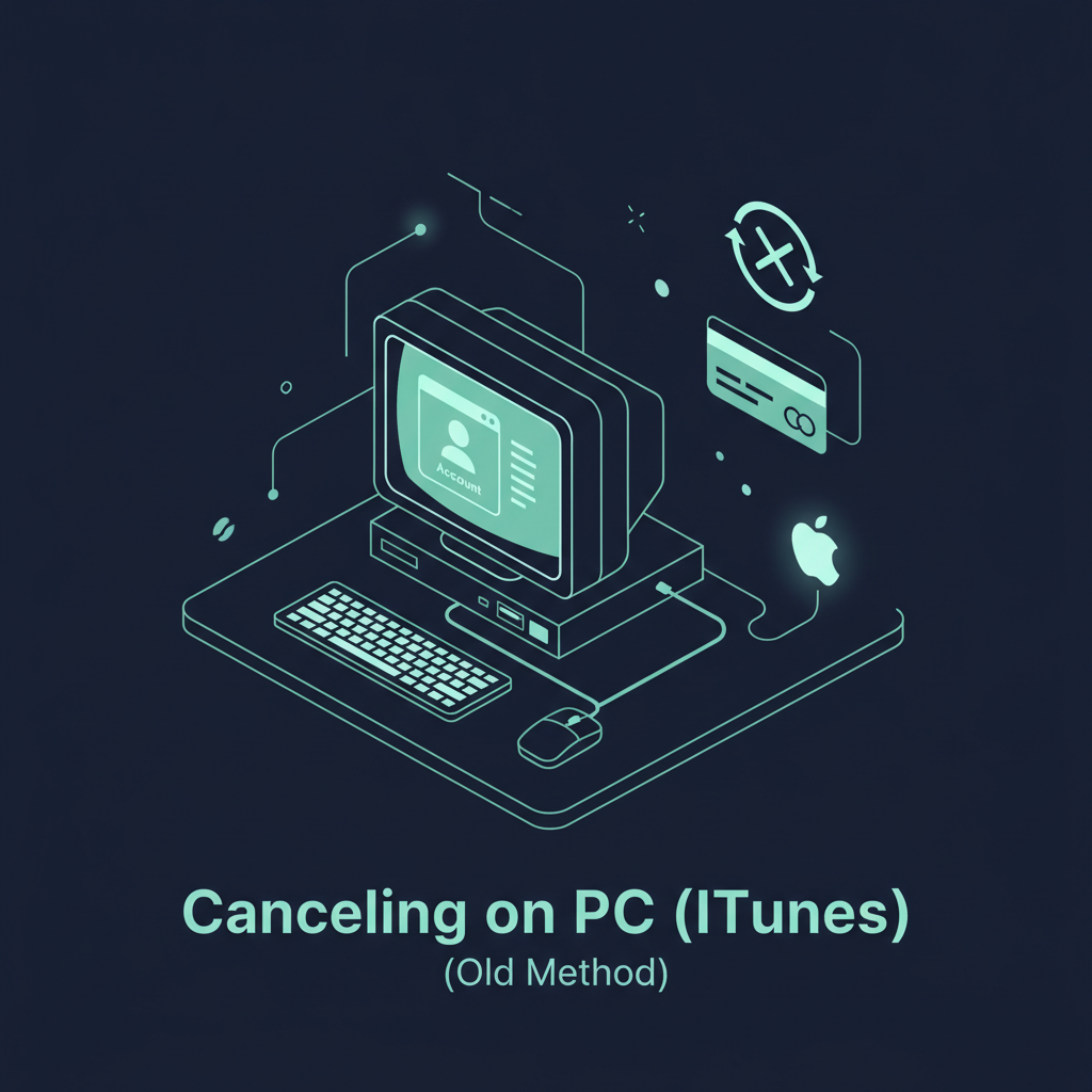 PC(iTunes)에서 해지하기 (구형 방식)